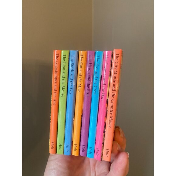 Set Of 8 Miniature Aesops Fables Books By Graham Percy Retold & Illustrated By H - Picture 1 of 7